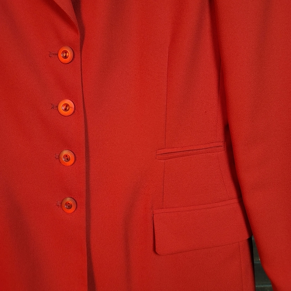 Morton Bernard vintage 80s designer red blazer suit coat jacket - Picture 8 of 10
